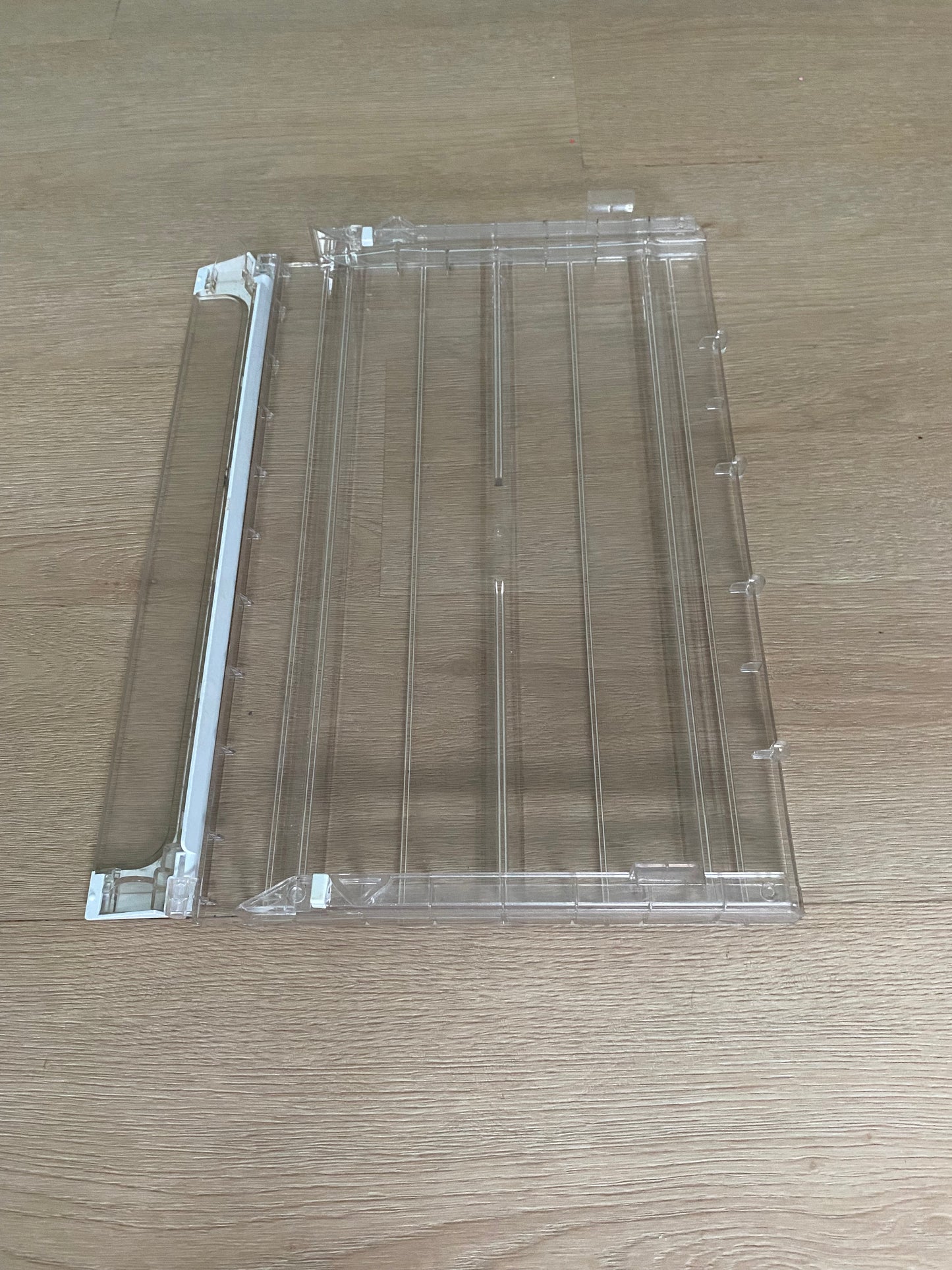 DA97-05048D Samsung fridge lower crisper shelf cover lid slide + flap