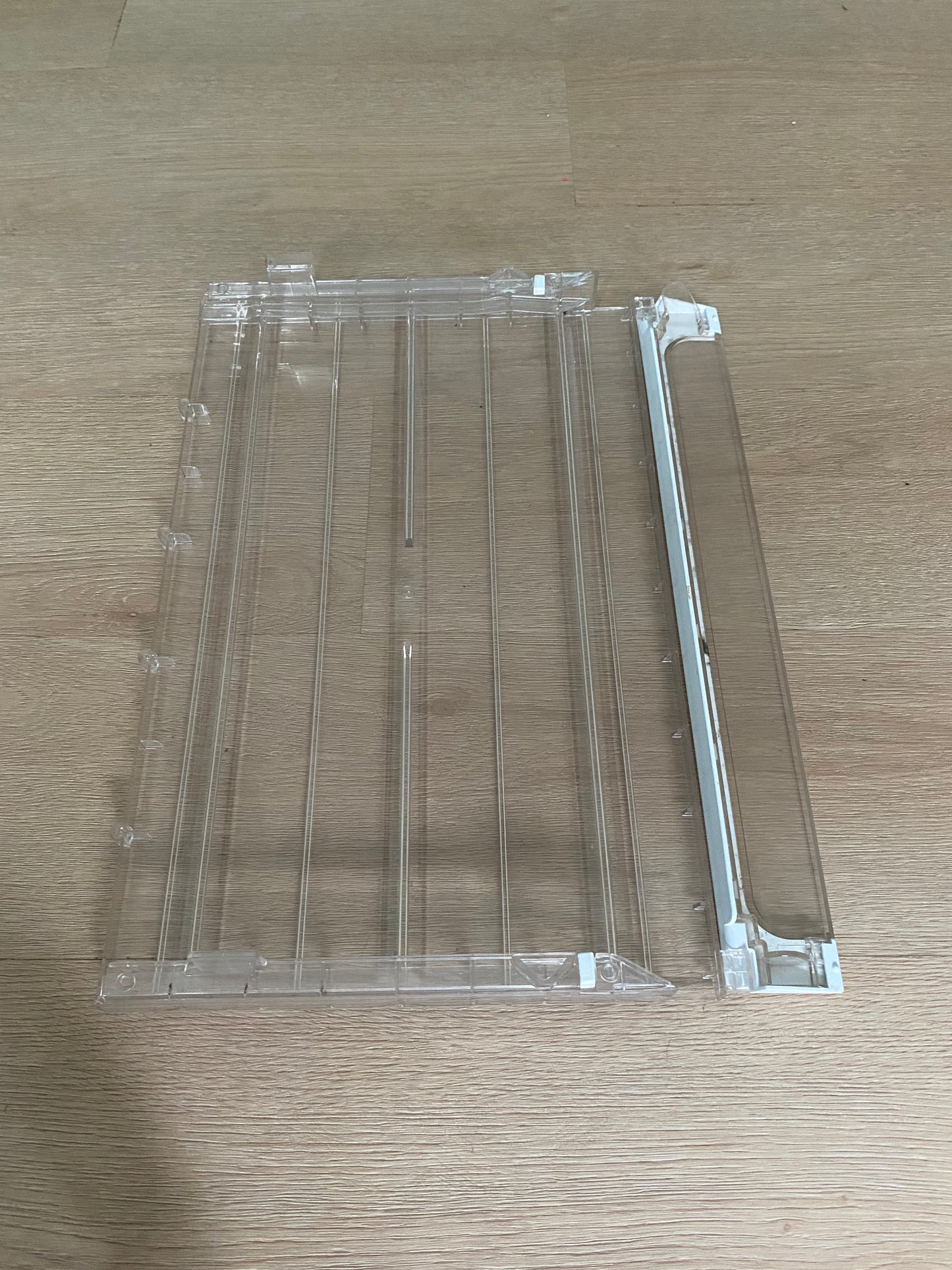 DA97-05048D Samsung fridge lower crisper shelf cover lid slide + flap