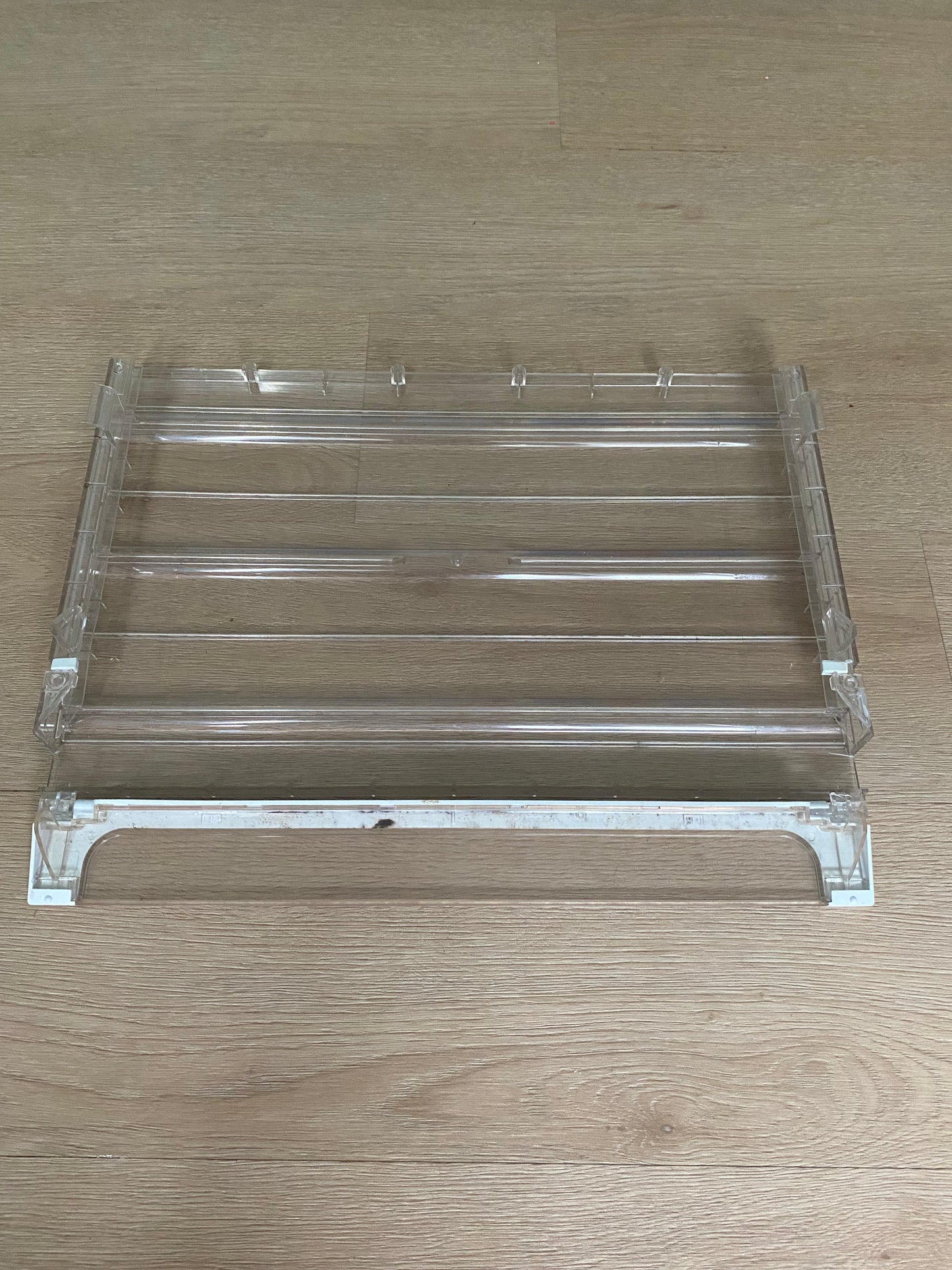 DA97-05048D Samsung fridge lower crisper shelf cover lid slide + flap