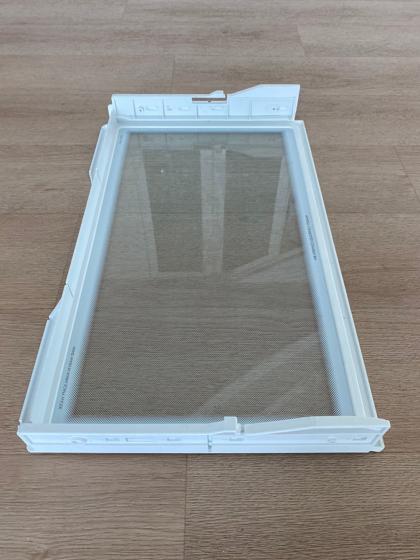 1451535 1461079 Westinghouse fridge freezer crisper cover lower glass shelf