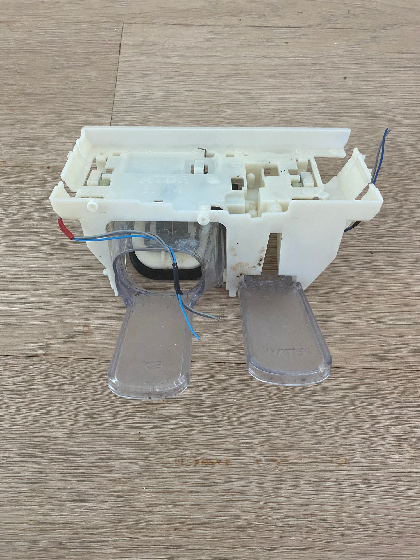 DA63-03259 Samsung fridge freezer ice water dispenser paddles lever assembly rear PCB cover panel
