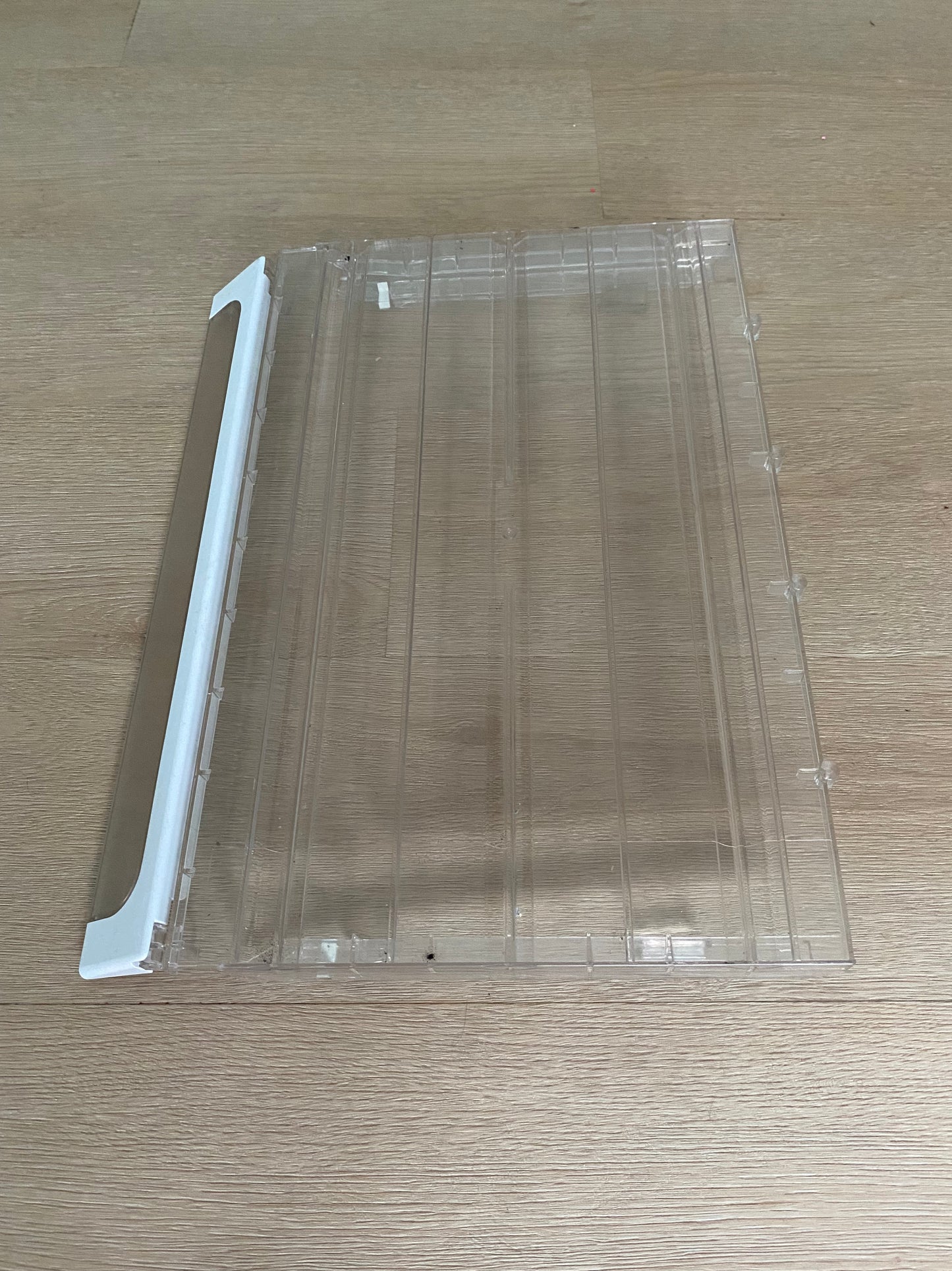 DA97-05048D Samsung fridge lower crisper shelf cover lid slide + flap