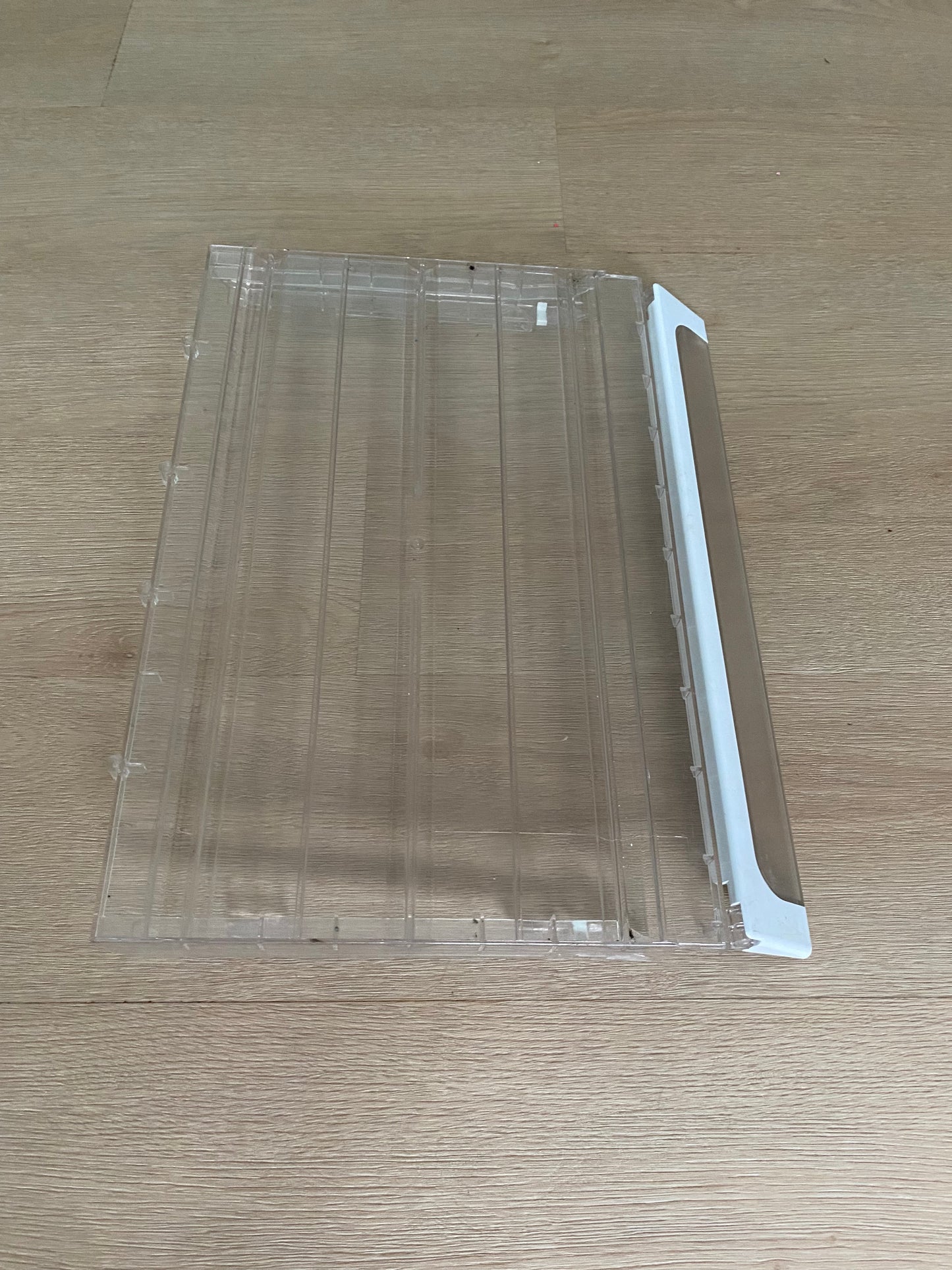 DA97-05048D Samsung fridge lower crisper shelf cover lid slide + flap