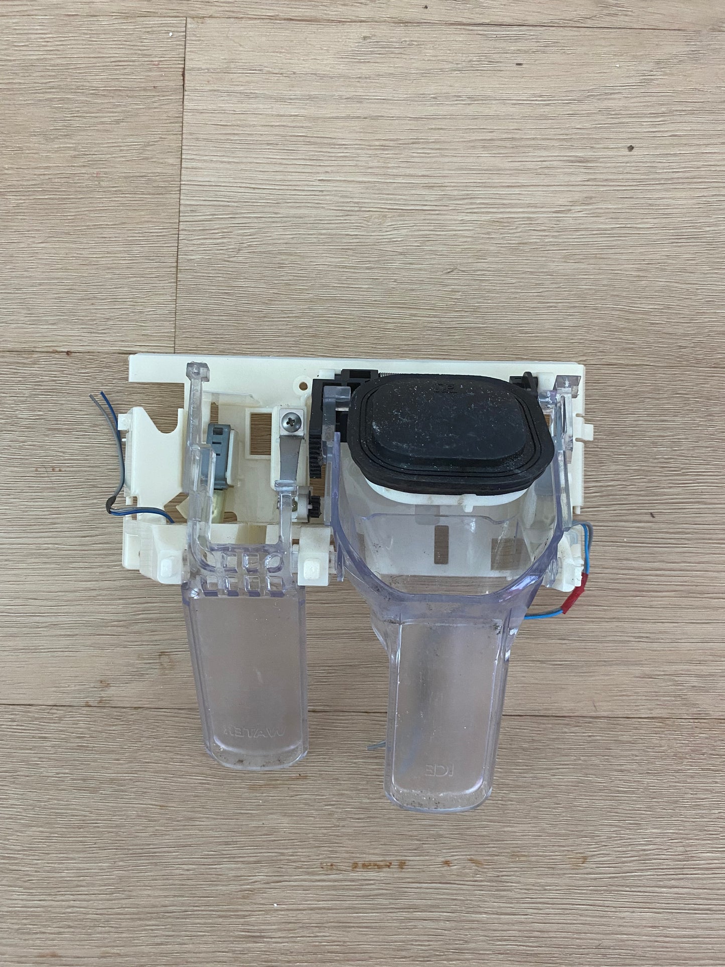 DA63-03259 Samsung fridge freezer ice water dispenser paddles lever assembly rear PCB cover panel