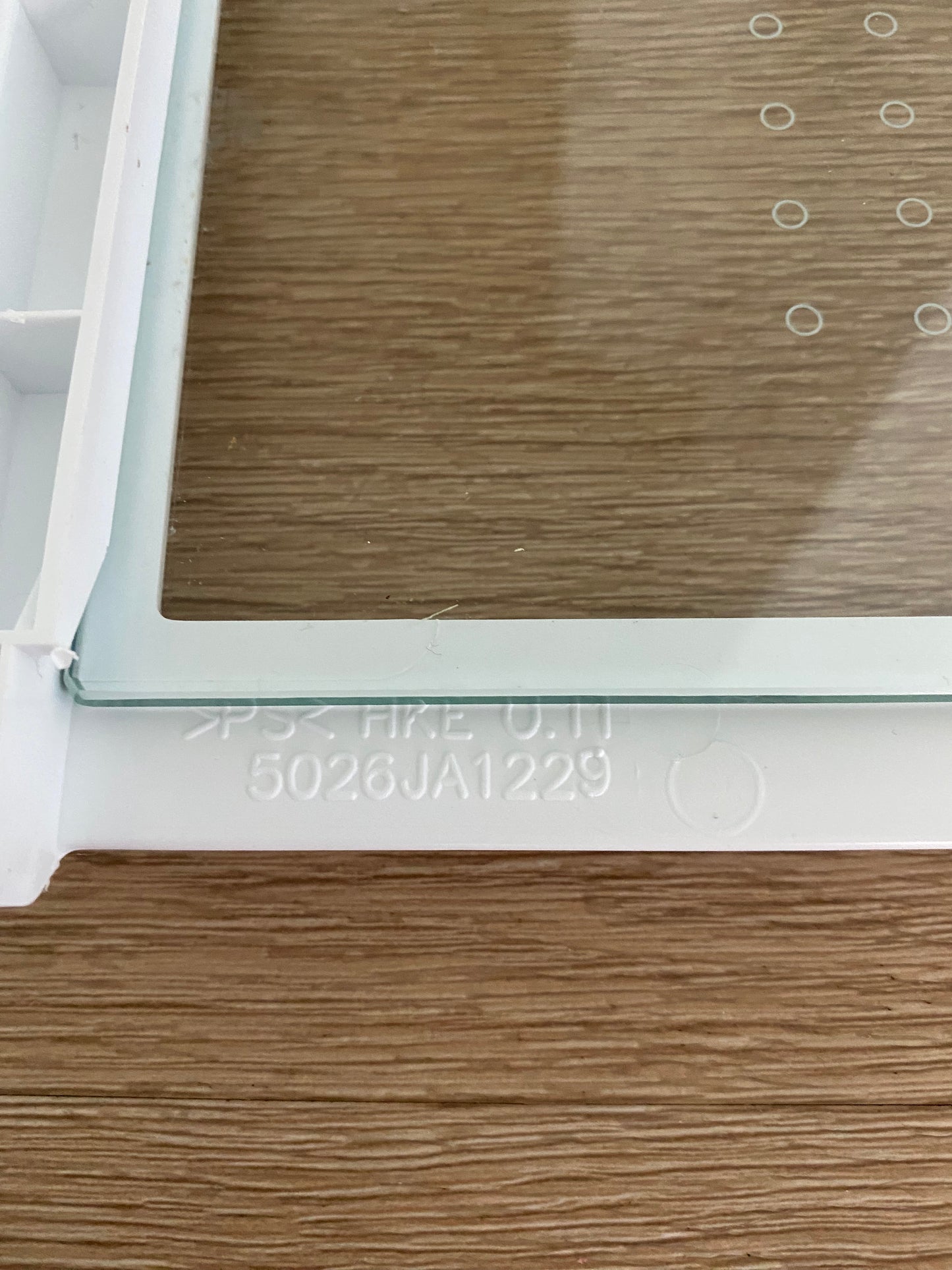 5026JA1229 LG fridge shallow glass FREEZER SHELF