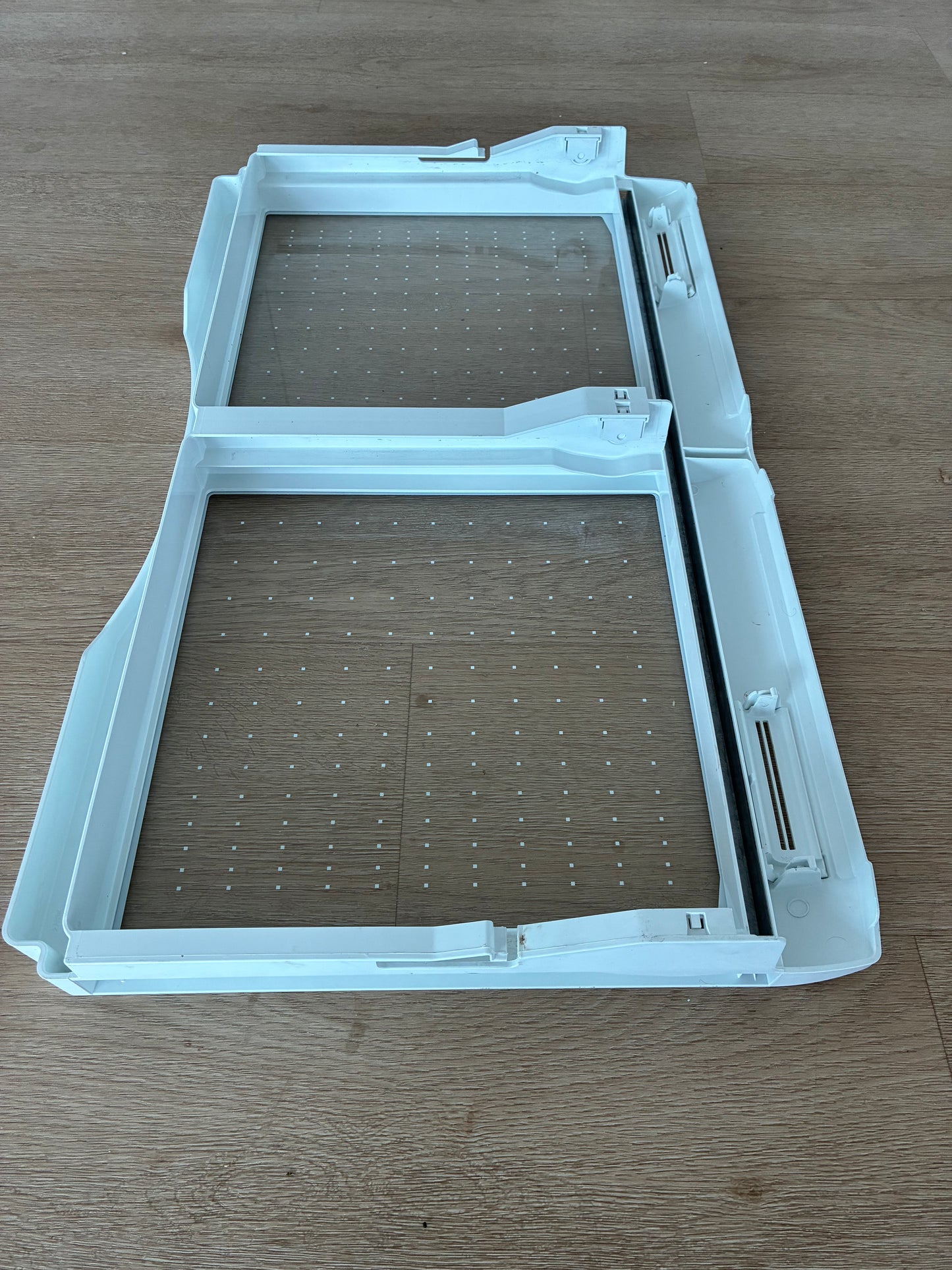 1441840 1441620 Electrolux fridge freezer crisper bin vegetable drawer glass shelf lid cover assembly