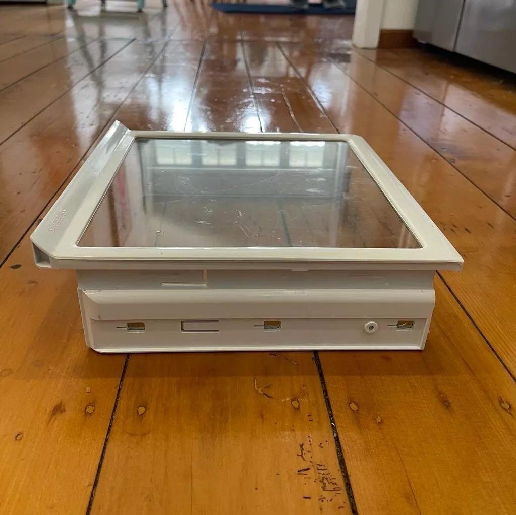 1452983 Westinghouse fridge UPPER FREEZER GLASS BASKET SHELF bin assy rails FITS ALL WSE6970 WSE7000