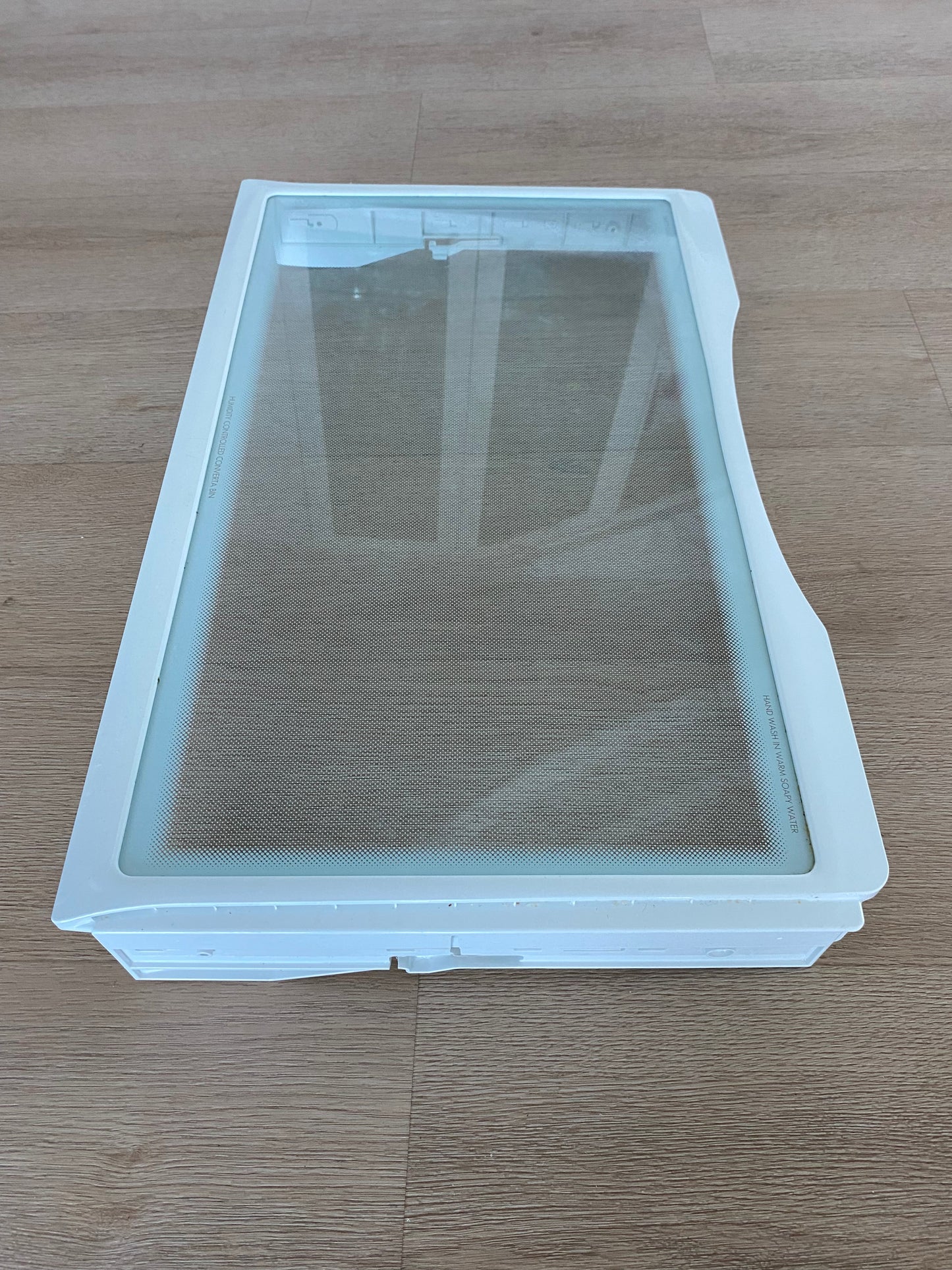 1451535 1461079 Westinghouse fridge freezer crisper cover lower glass shelf