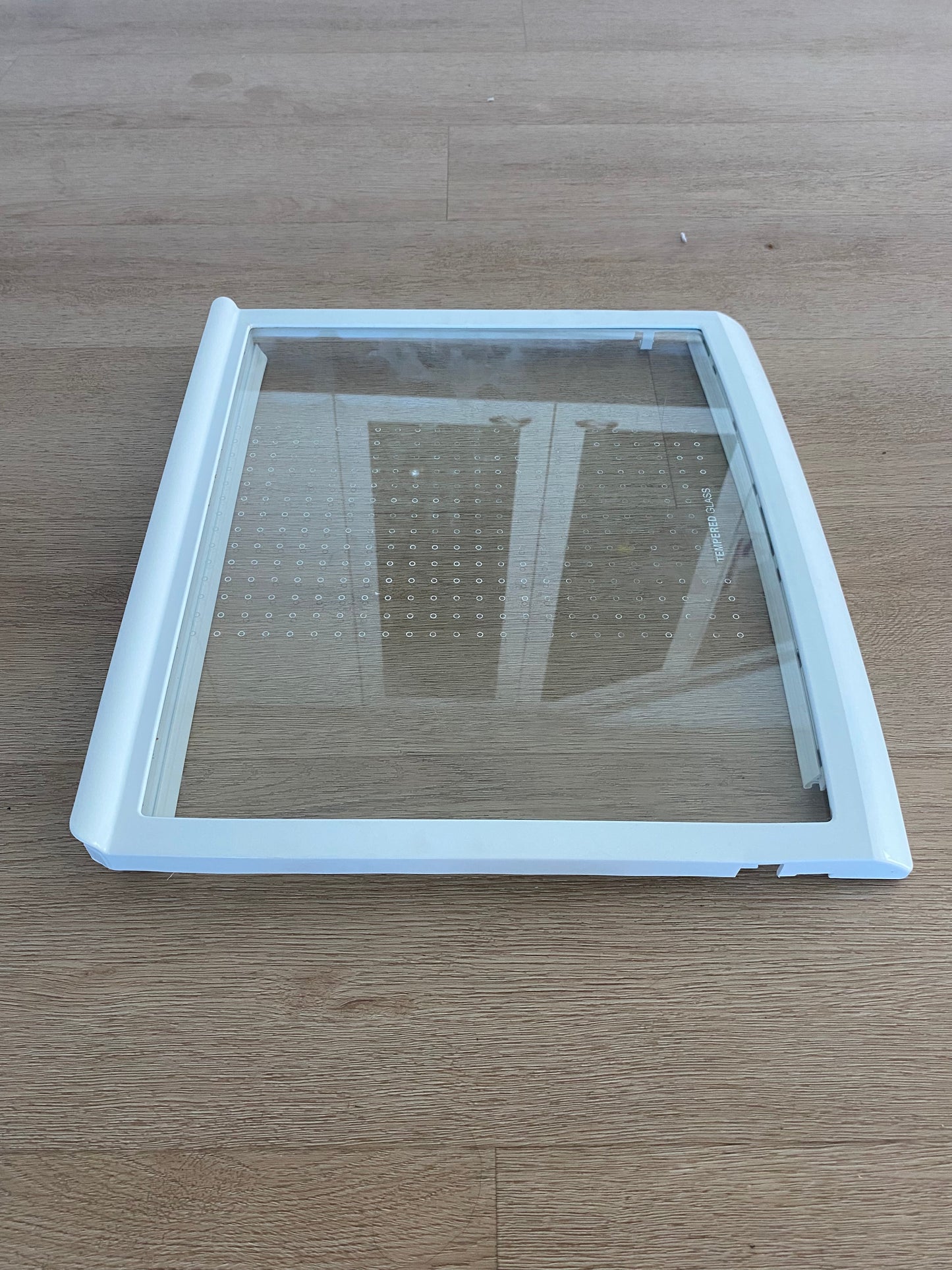 3550JQ1138 LG fridge lower glass shelf upper crisper cover