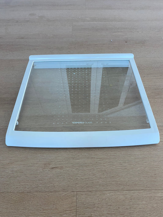 3550JQ1138 LG fridge lower glass shelf upper crisper cover