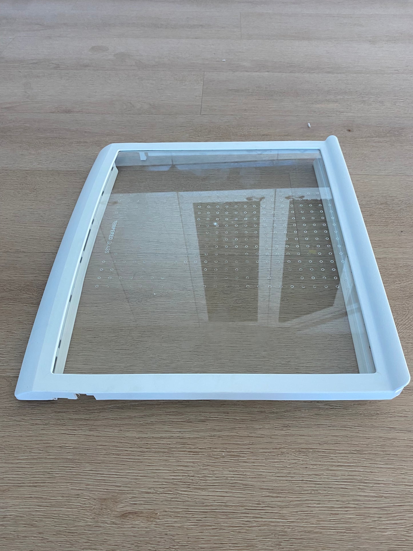 3550JQ1138 LG fridge lower glass shelf upper crisper cover