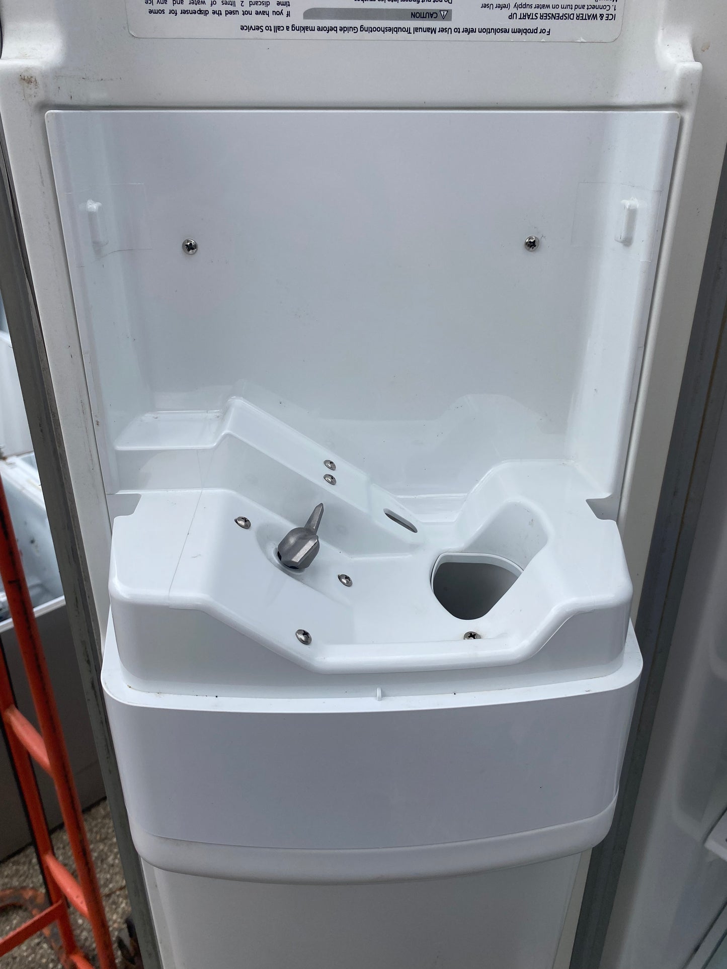 4055880076 890141994 Westinghouse side by side fridge freezer auger motor electric dispenser frame support assembly WSE6170SA WSE6170WA WSE6870SA WSE6870WA