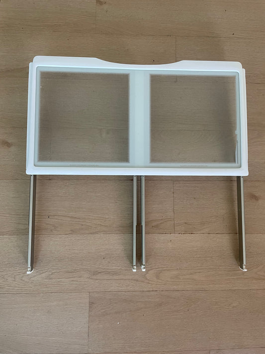 1452277 Electrolux Westinghouse fridge freezer glass shelf crisper cover lid with rails