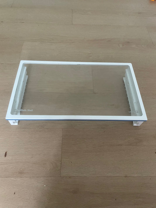 890141812 Westinghouse side by side fridge top upper crisper cover glass shelf