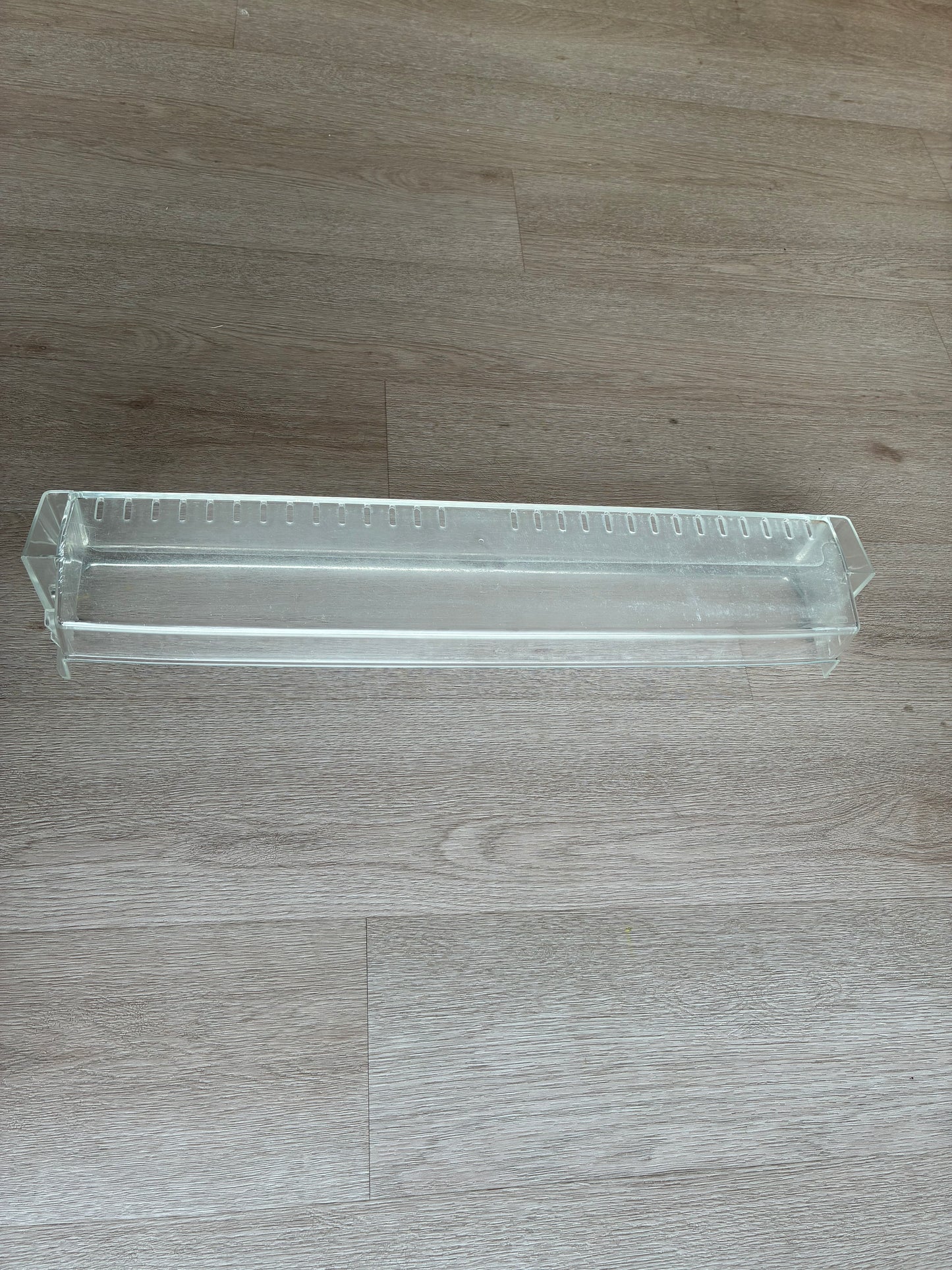 1441789 1448034 Electrolux fridge door full width bottle bin lower shelf bottom guard deep insert tray assembly assy + metal rail wire retainer
