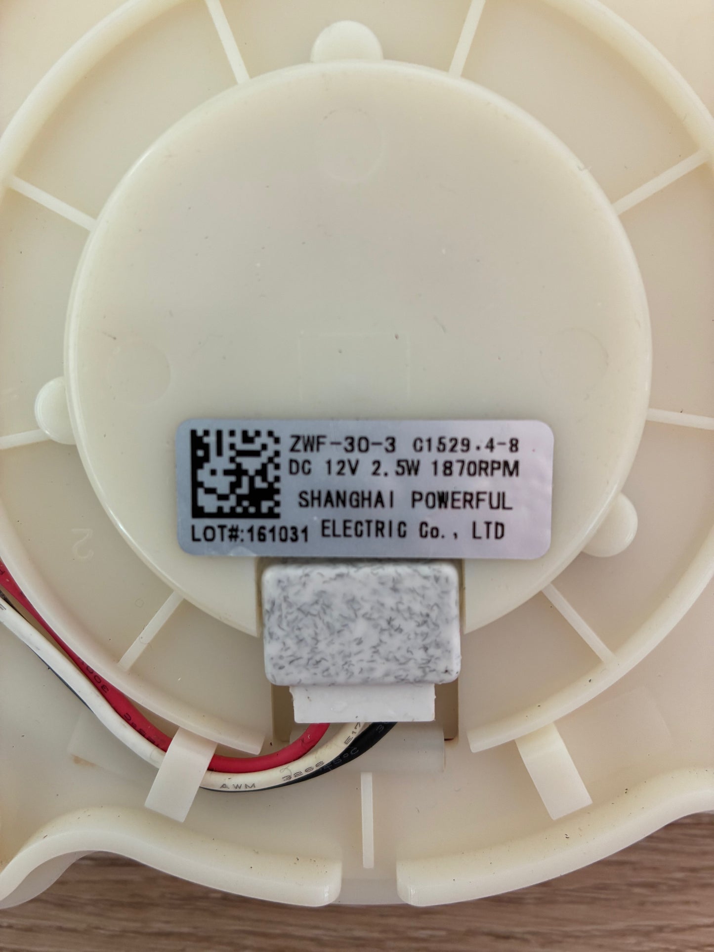 890133711 4055892790 C1529.4-8 ZWF-30-3 Electrolux Westinghouse fridge freezer evaporator fan motor assembly