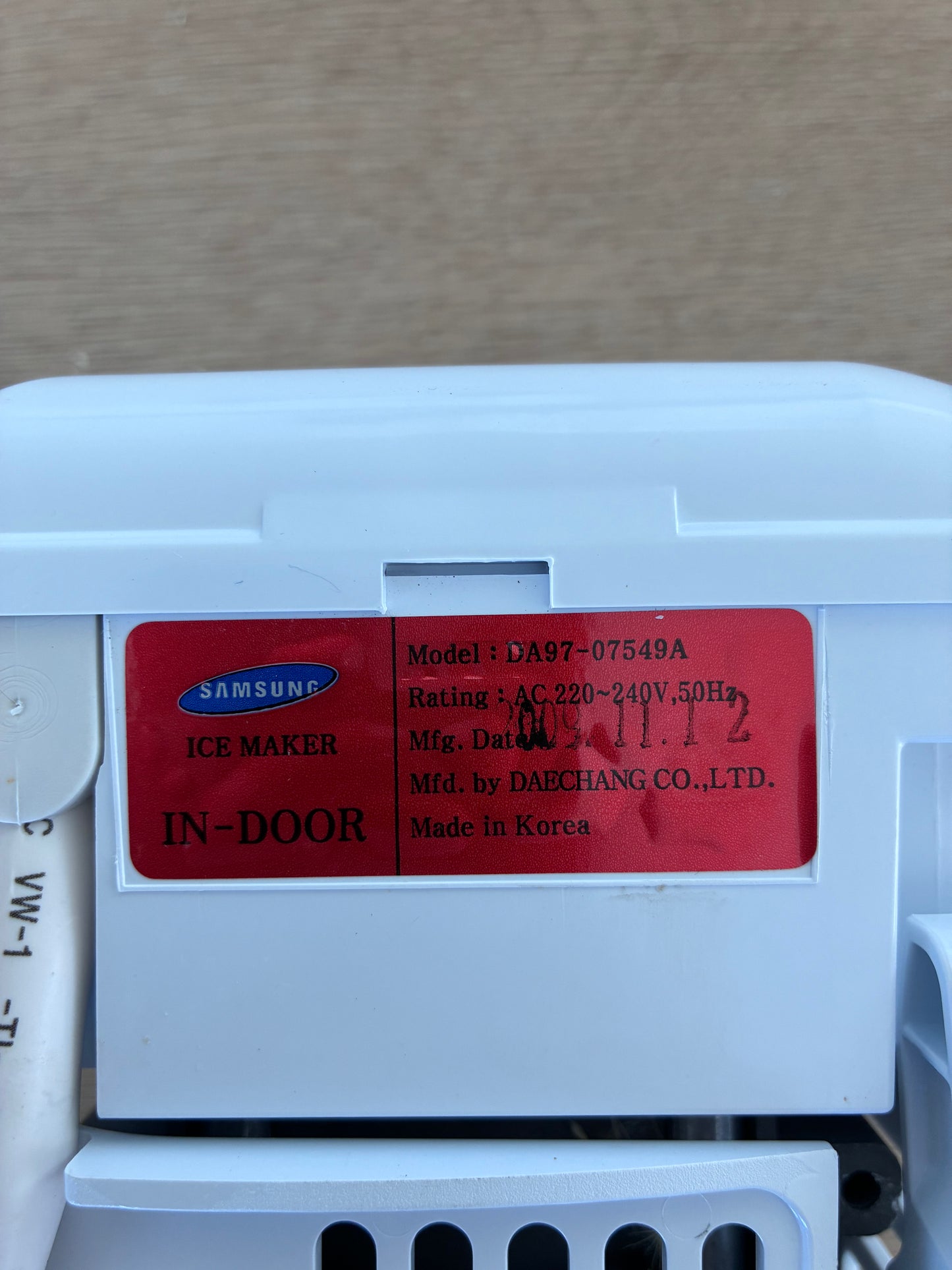 DA97-07549A Samsung fridge freezer ice maker