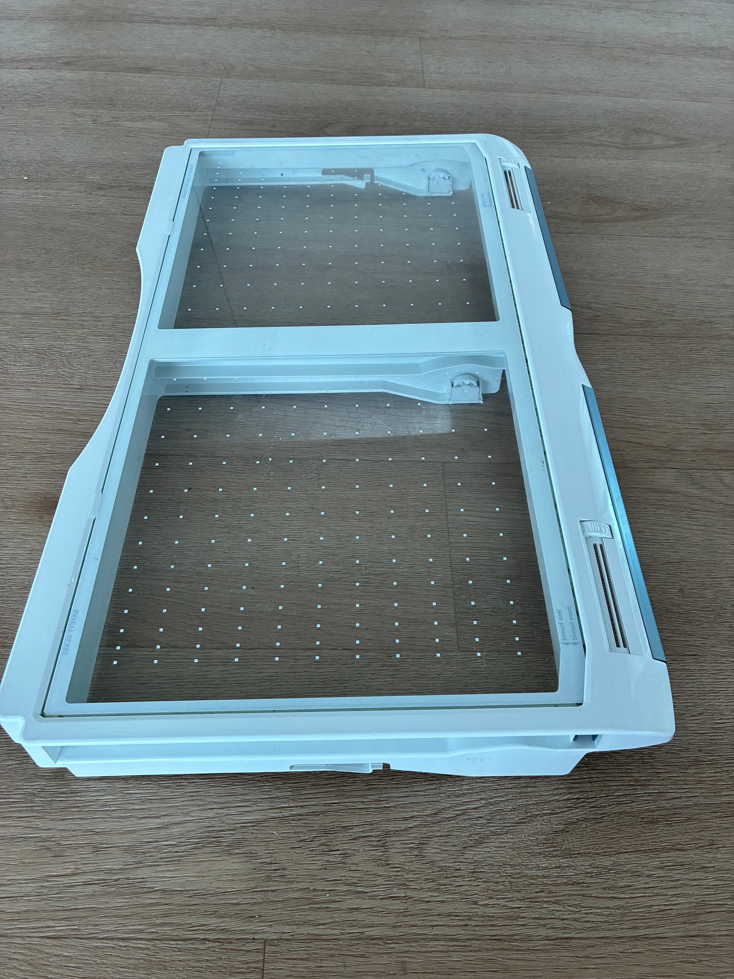 1441840 1441620 Electrolux fridge freezer crisper bin vegetable drawer glass shelf lid cover assembly