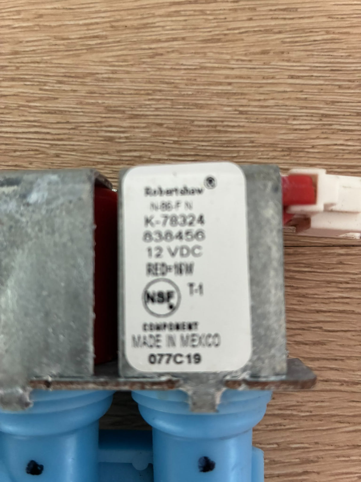 838456 Fisher & Paykel fridge freezer I&W ice water solenoid inline valve assembly